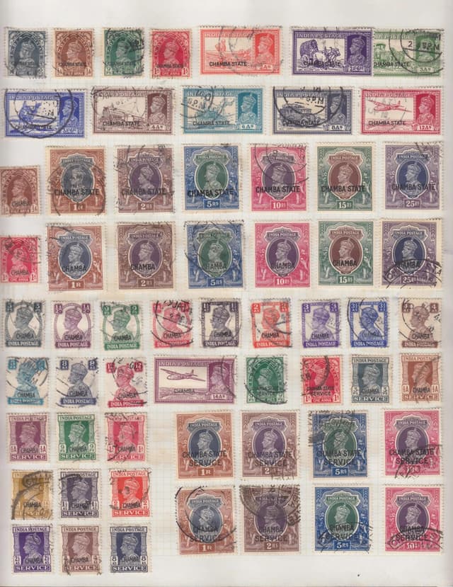 Chamba Album Page Mainly Used KGVI Collection