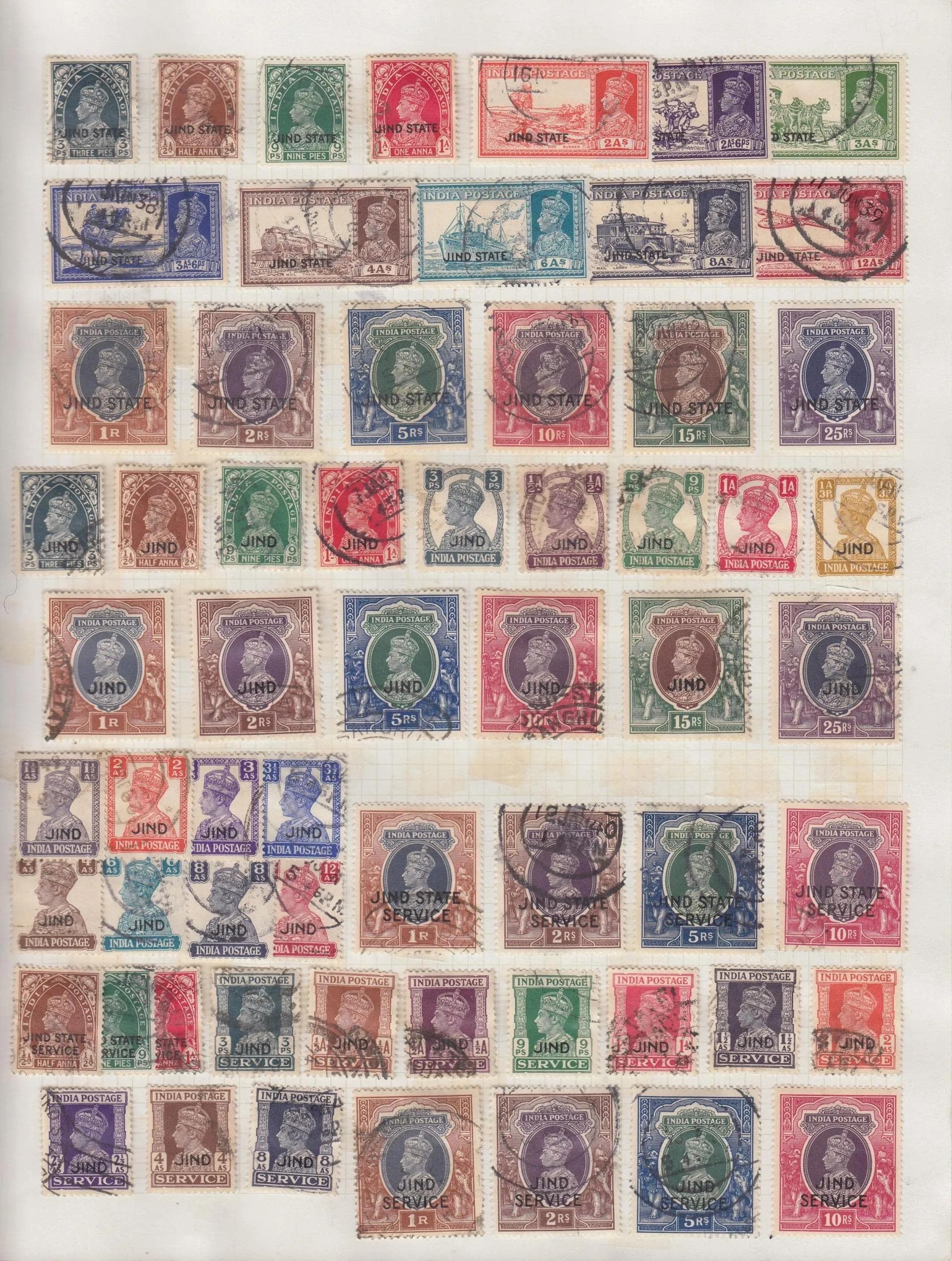 Jind Album Page Mainly Used KGVI Collection - Realised Price