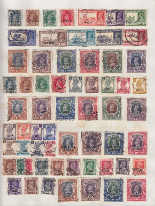 Jind Album Page Mainly Used KGVI Collection