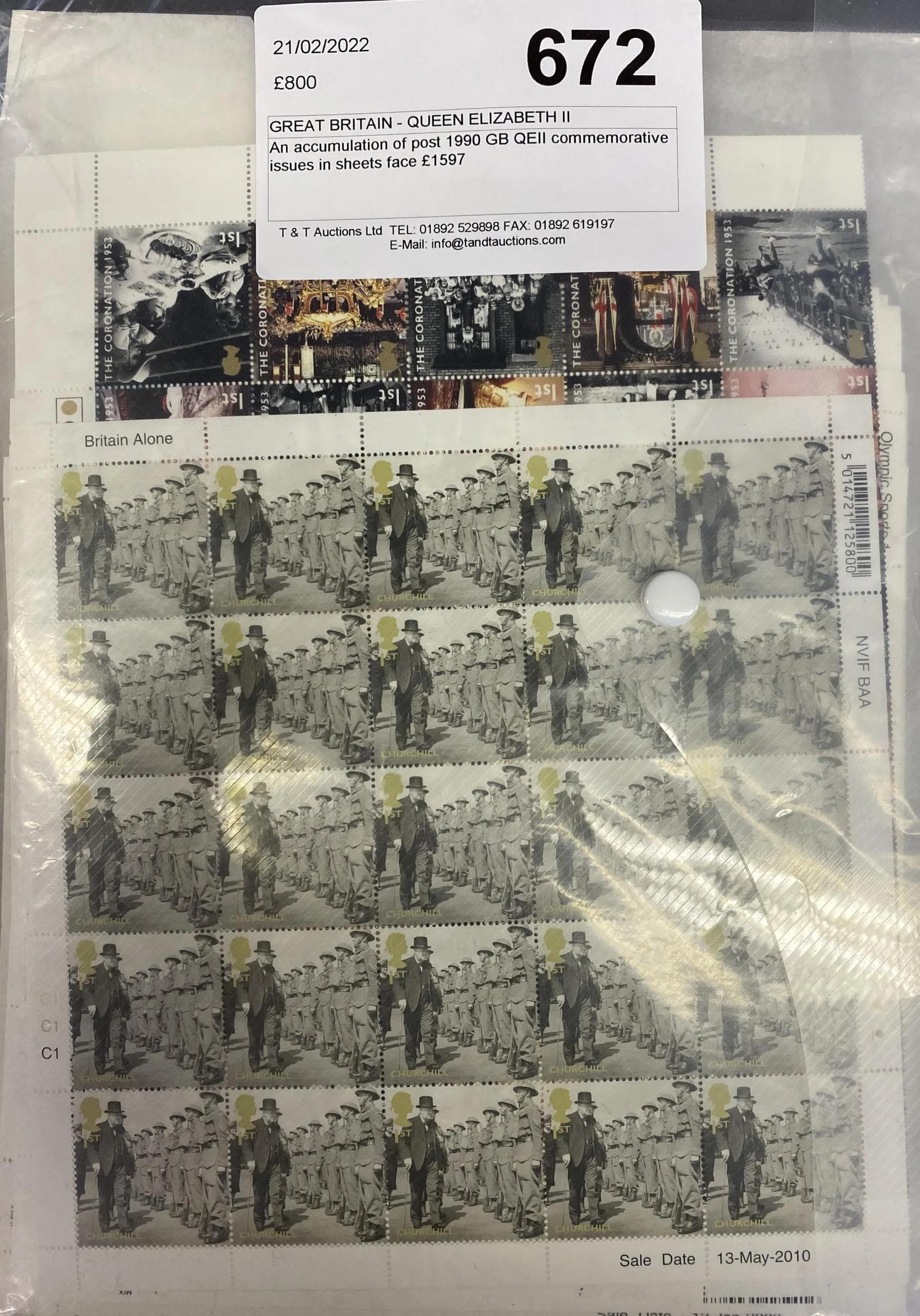 Accumulation Post 1990 GB QEII Commemorative - Realised Price